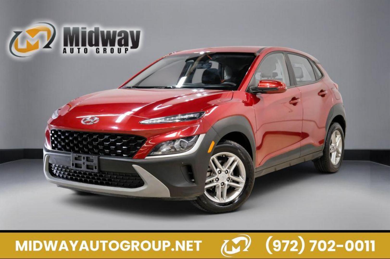 2023 Red /Black Hyundai Kona SE (KM8K22AB3PU) with an 2.0L I4 DOHC Dual CVVT engine, CVT transmission, located at 15300 Midway Rd., Addison, TX, 75001, (972) 702-0011, 32.958321, -96.838074 - Photo#0