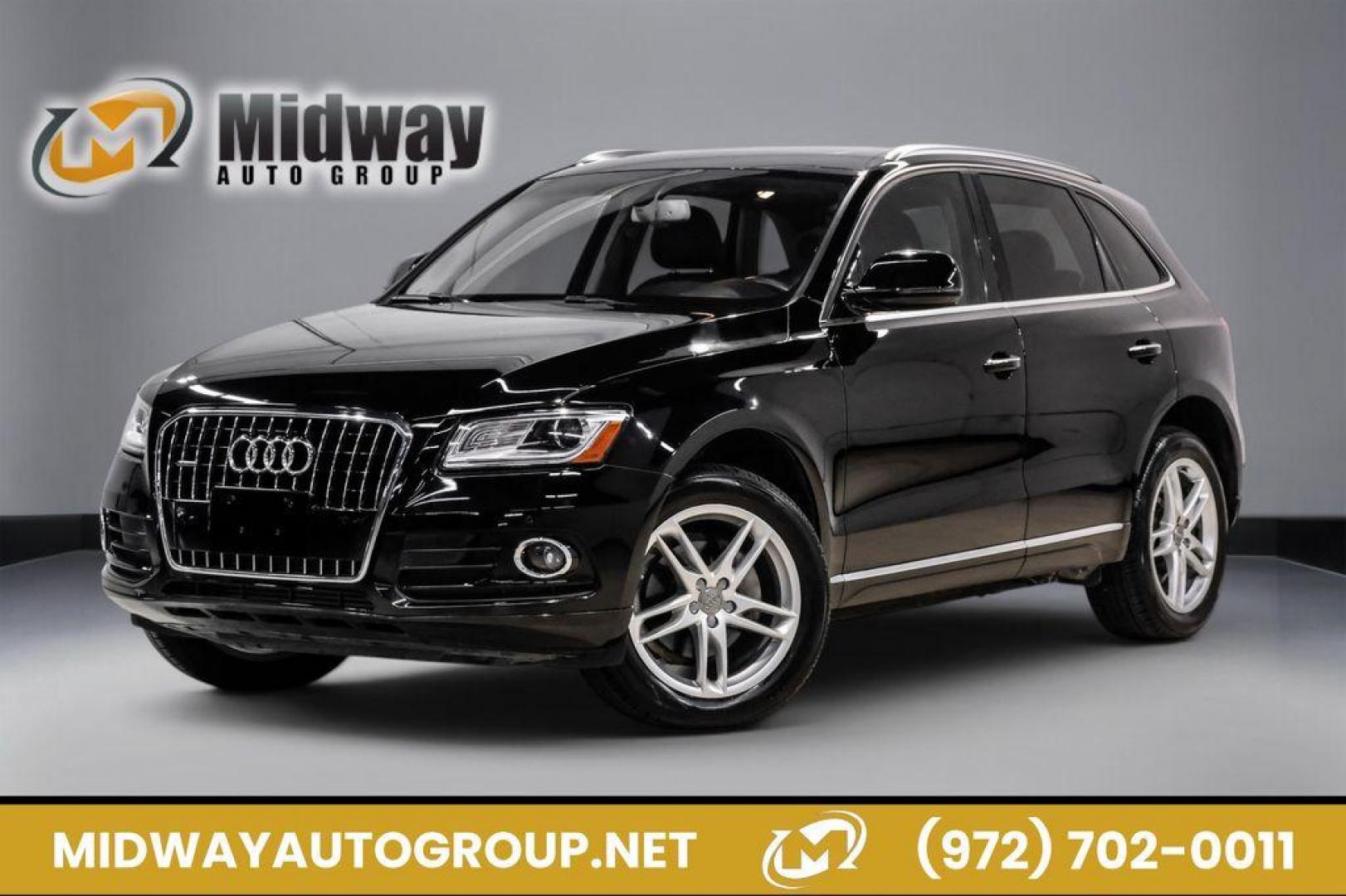 2017 Brilliant Black /Black Audi Q5 2.0T Premium Plus (WA1L2AFP8HA) with an 2.0L 4-Cylinder TFSI engine, Automatic transmission, located at 15300 Midway Rd., Addison, TX, 75001, (972) 702-0011, 32.958321, -96.838074 - Photo#0