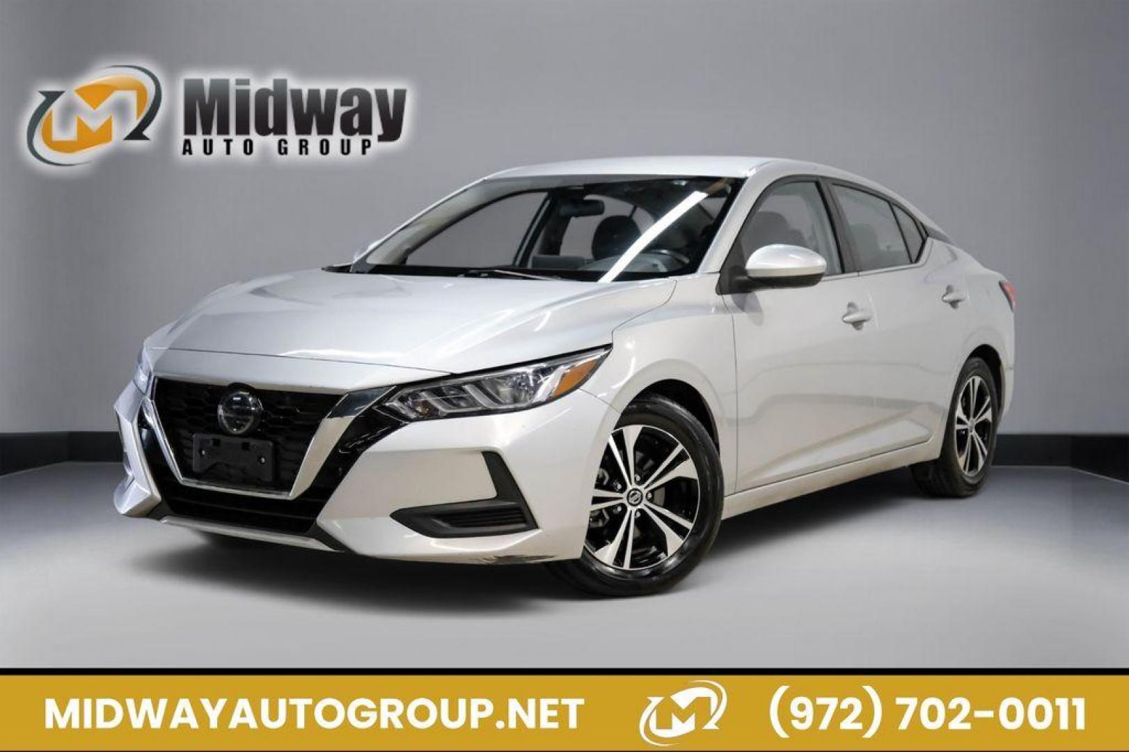 2021 Brilliant Silver Metallic /Charcoal Nissan Sentra SV (3N1AB8CV9MY) with an 2.0L DOHC engine, CVT transmission, located at 15300 Midway Rd., Addison, TX, 75001, (972) 702-0011, 32.958321, -96.838074 - Photo#0