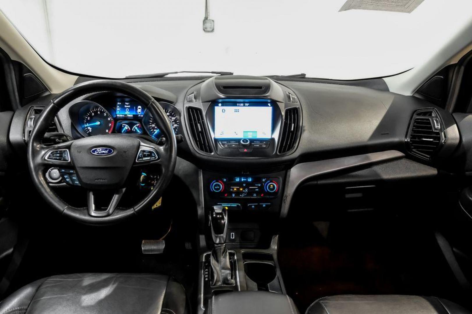 2018 Magnetic Metallic /Charcoal Black Ford Escape SEL (1FMCU9H92JU) with an EcoBoost 2.0L I4 GTDi DOHC Turbocharged VCT engine, Automatic transmission, located at 15300 Midway Rd., Addison, TX, 75001, (972) 702-0011, 32.958321, -96.838074 - Photo#15