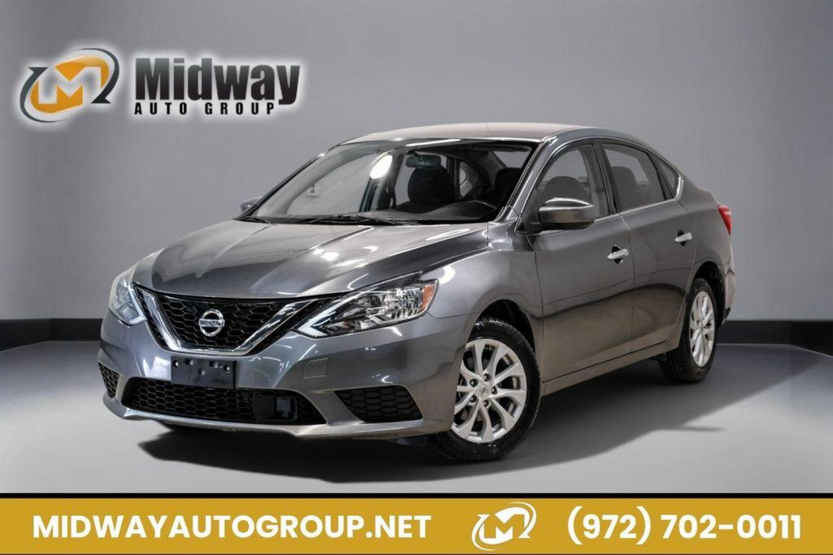 2019 Gun Metallic /Charcoal Nissan Sentra SV (3N1AB7AP7KY) with an 1.8L 4-Cylinder DOHC 16V engine, CVT transmission, located at 15300 Midway Rd., Addison, TX, 75001, (972) 702-0011, 32.958321, -96.838074 - Photo#0