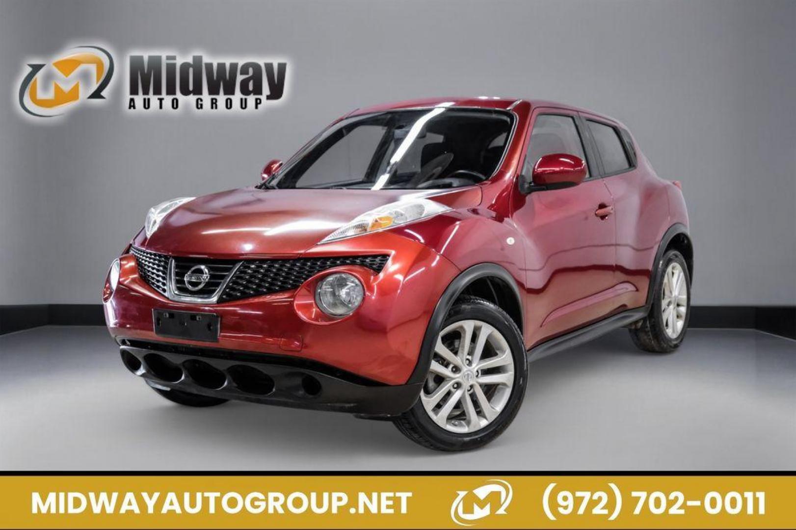 2013 Cayenne Red /Black Nissan Juke SV (JN8AF5MRXDT) with an 1.6L I4 DOHC 16V engine, CVT transmission, located at 15300 Midway Rd., Addison, TX, 75001, (972) 702-0011, 32.958321, -96.838074 - Photo#0
