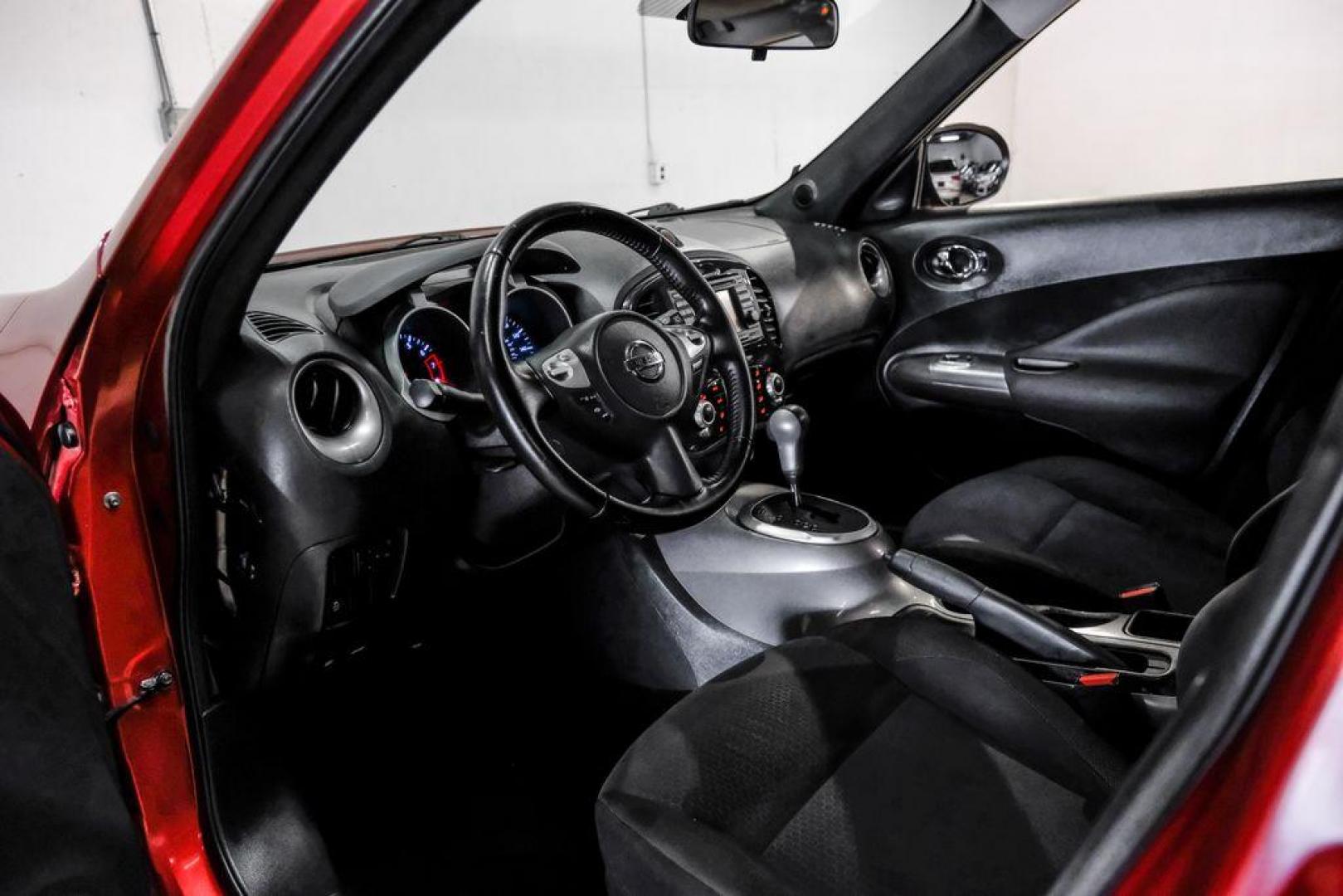 2013 Cayenne Red /Black Nissan Juke SV (JN8AF5MRXDT) with an 1.6L I4 DOHC 16V engine, CVT transmission, located at 15300 Midway Rd., Addison, TX, 75001, (972) 702-0011, 32.958321, -96.838074 - Photo#2