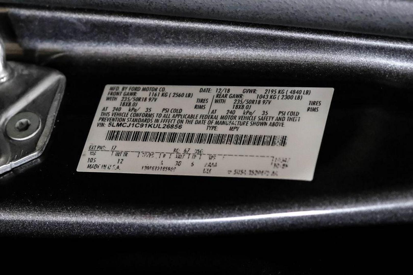 2019 Magnetic Gray Metallic /Ebony Lincoln MKC Standard (5LMCJ1C91KU) with an 2.0L I4 engine, Automatic transmission, located at 15300 Midway Rd., Addison, TX, 75001, (972) 702-0011, 32.958321, -96.838074 - Photo#64