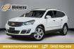 2017 Summit White /Dark Titanium/Light Titanium Chevrolet Traverse Premier (1GNKRJKD3HJ) with an 3.6L V6 SIDI engine, Automatic transmission, located at 15300 Midway Rd., Addison, TX, 75001, (972) 702-0011, 32.958321, -96.838074 - Photo#0