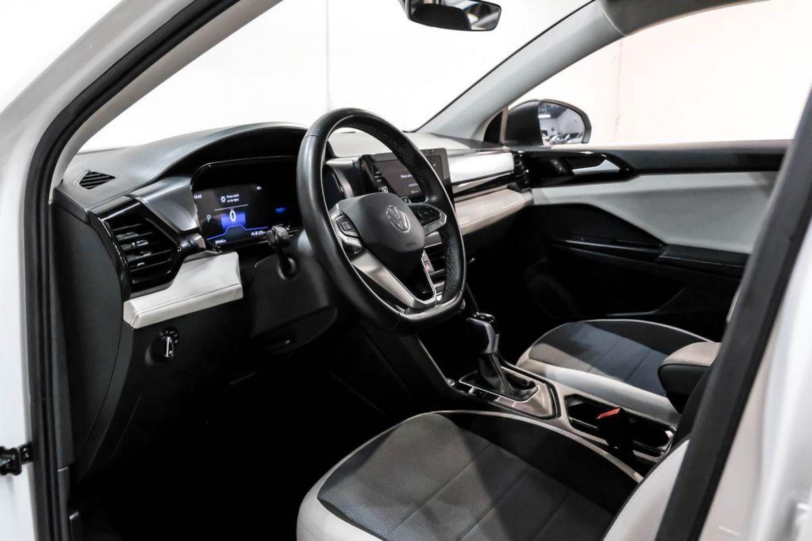 2025 Pure White /Black/White Volkswagen Taos 1.5T S (3VV5C7B2XSM) with an 1.5L I4 Turbocharged DOHC 16V LEV3-SULEV30 174hp engine, Automatic transmission, located at 15300 Midway Rd., Addison, TX, 75001, (972) 702-0011, 32.958321, -96.838074 - Photo#2