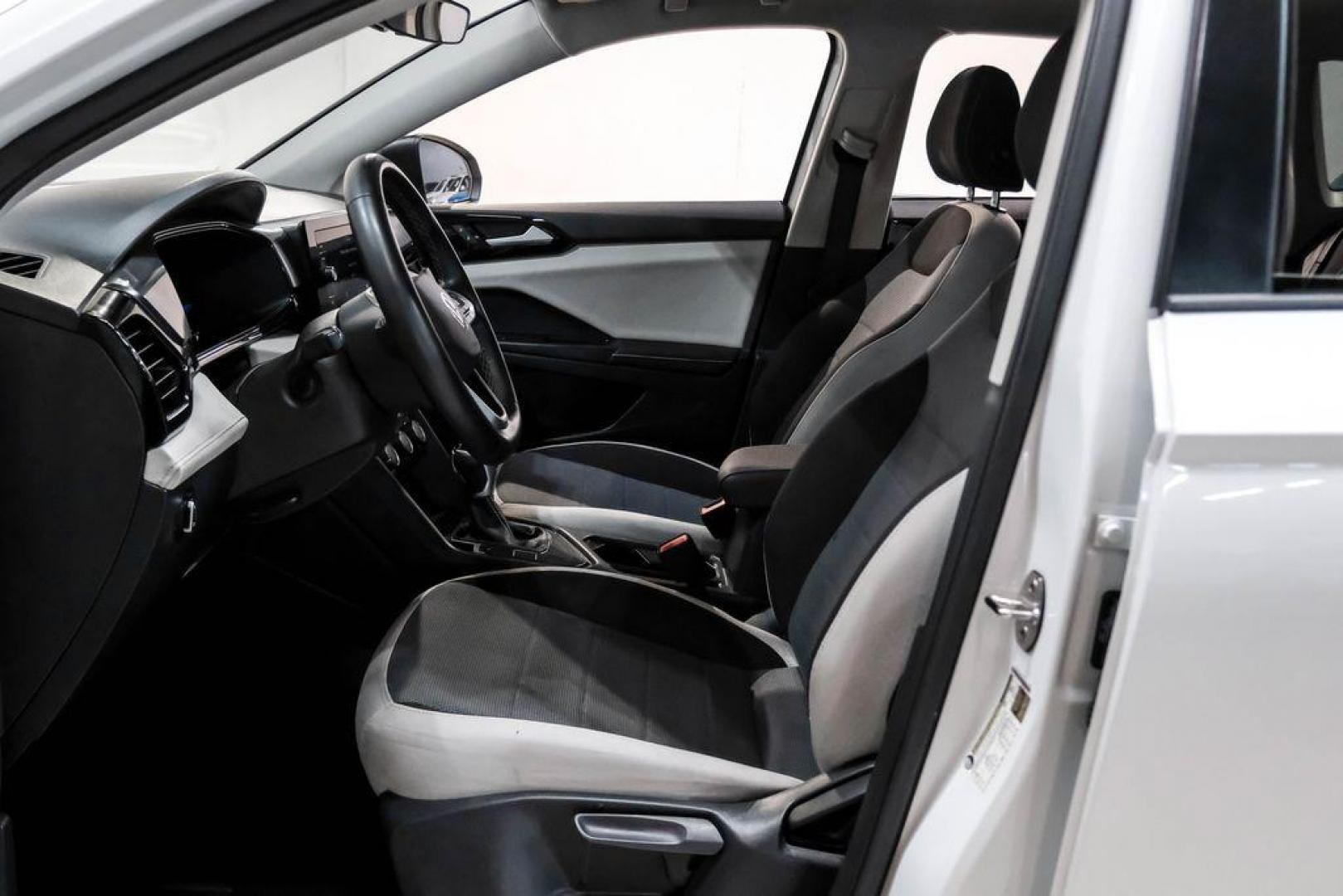 2025 Pure White /Black/White Volkswagen Taos 1.5T S (3VV5C7B2XSM) with an 1.5L I4 Turbocharged DOHC 16V LEV3-SULEV30 174hp engine, Automatic transmission, located at 15300 Midway Rd., Addison, TX, 75001, (972) 702-0011, 32.958321, -96.838074 - Photo#3