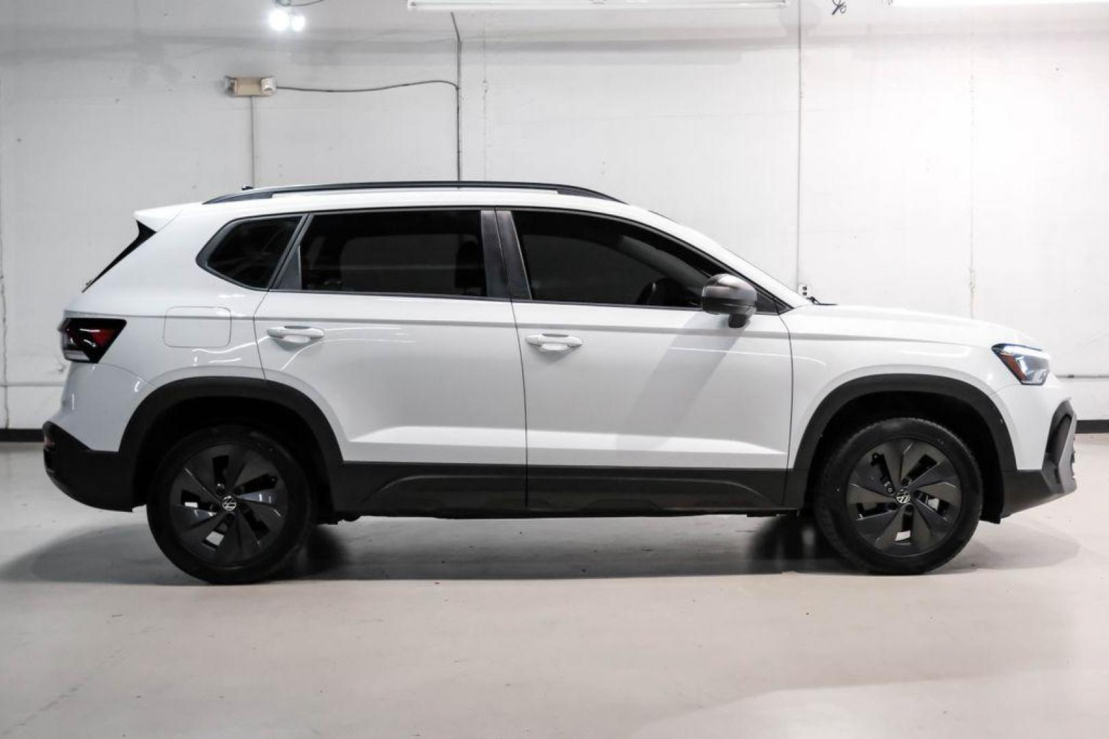 2025 Pure White /Black/White Volkswagen Taos 1.5T S (3VV5C7B2XSM) with an 1.5L I4 Turbocharged DOHC 16V LEV3-SULEV30 174hp engine, Automatic transmission, located at 15300 Midway Rd., Addison, TX, 75001, (972) 702-0011, 32.958321, -96.838074 - Photo#6