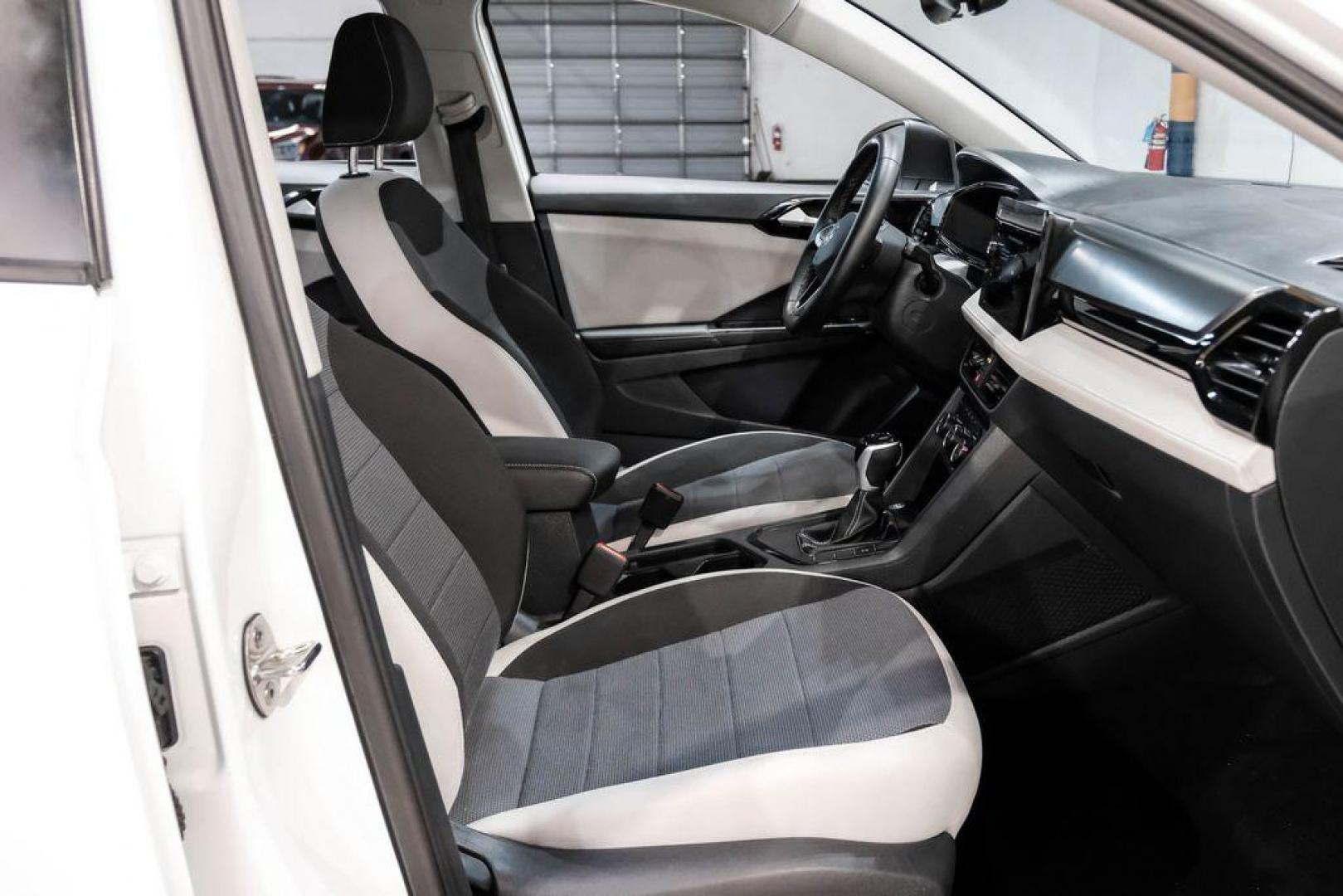 2025 Pure White /Black/White Volkswagen Taos 1.5T S (3VV5C7B2XSM) with an 1.5L I4 Turbocharged DOHC 16V LEV3-SULEV30 174hp engine, Automatic transmission, located at 15300 Midway Rd., Addison, TX, 75001, (972) 702-0011, 32.958321, -96.838074 - Photo#31