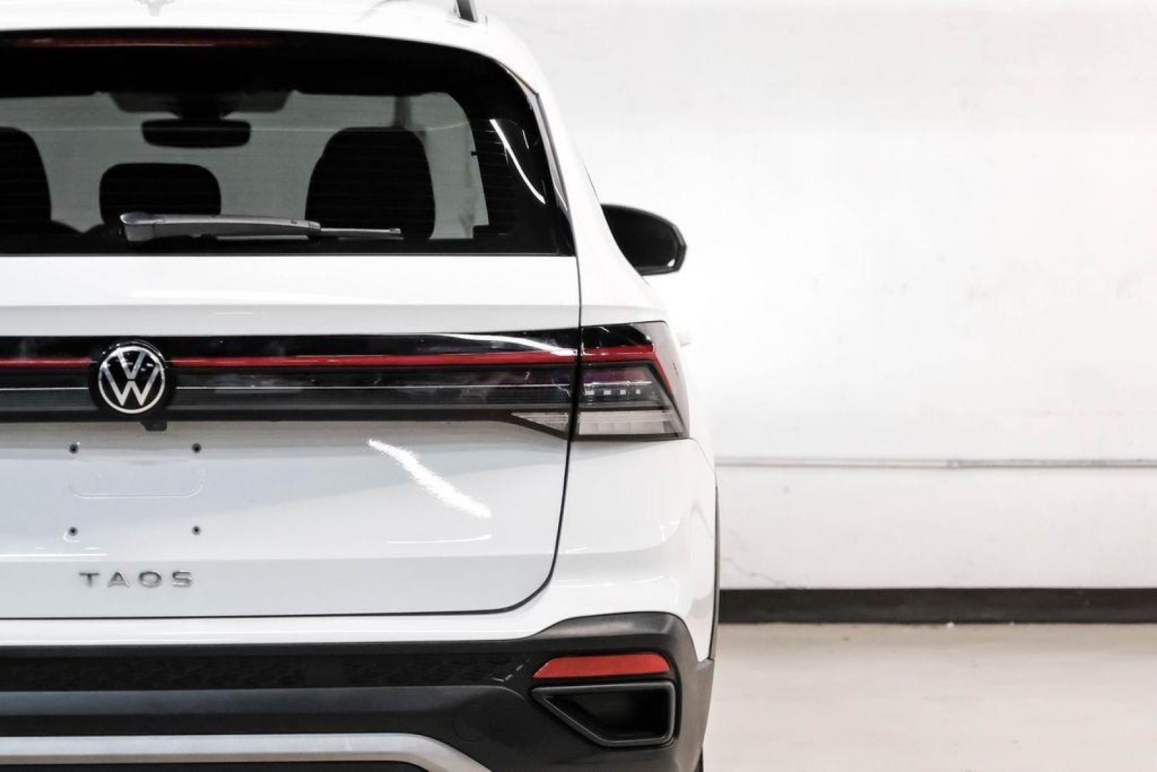 2025 Pure White /Black/White Volkswagen Taos 1.5T S (3VV5C7B2XSM) with an 1.5L I4 Turbocharged DOHC 16V LEV3-SULEV30 174hp engine, Automatic transmission, located at 15300 Midway Rd., Addison, TX, 75001, (972) 702-0011, 32.958321, -96.838074 - Photo#46