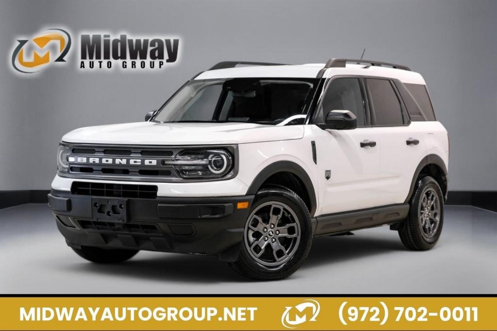 2022 Oxford White /Ebony Ford Bronco Sport Big Bend (3FMCR9B64NR) with an 1.5L EcoBoost engine, Automatic transmission, located at 15300 Midway Rd., Addison, TX, 75001, (972) 702-0011, 32.958321, -96.838074 - Photo#0