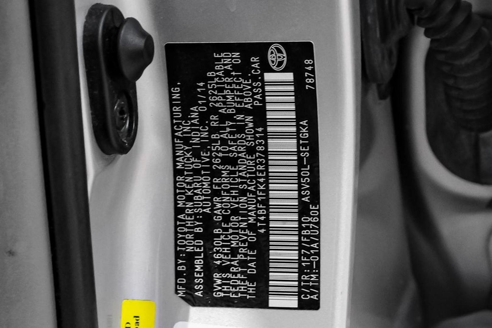 2014 Classic Silver Metallic /Ash Toyota Camry XLE (4T4BF1FK4ER) with an 2.5L I4 SMPI DOHC engine, Automatic transmission, located at 15300 Midway Rd., Addison, TX, 75001, (972) 702-0011, 32.958321, -96.838074 - Photo#60
