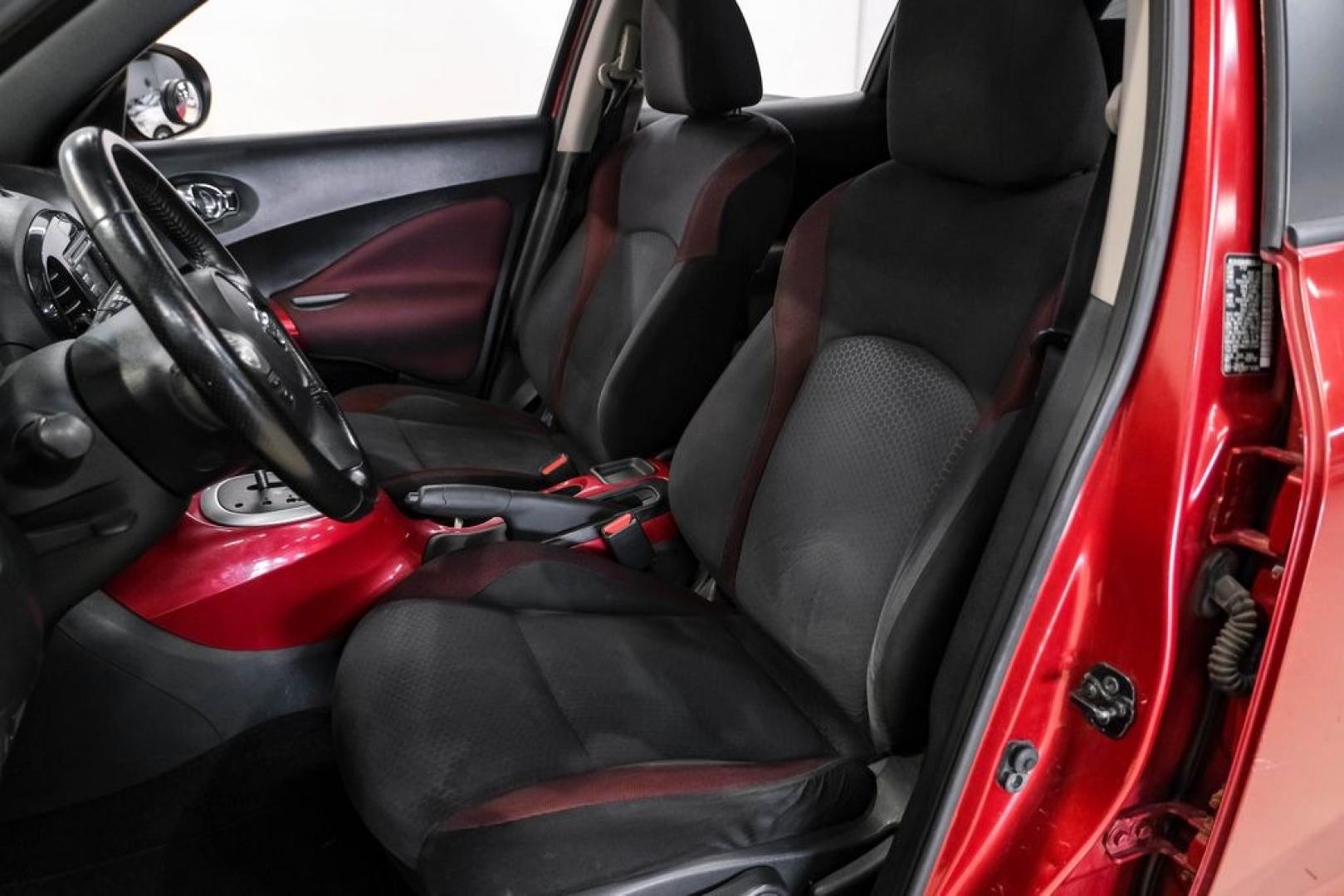 2012 Cayenne Red /Black/Red Nissan Juke SV (JN8AF5MV2CT) with an 1.6L I4 DOHC 16V engine, CVT transmission, located at 15300 Midway Rd., Addison, TX, 75001, (972) 702-0011, 32.958321, -96.838074 - Photo#3