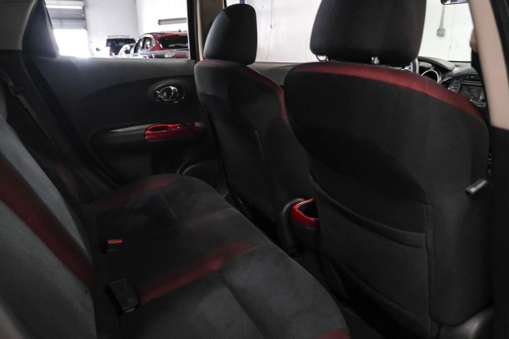 2012 Cayenne Red /Black/Red Nissan Juke SV (JN8AF5MV2CT) with an 1.6L I4 DOHC 16V engine, CVT transmission, located at 15300 Midway Rd., Addison, TX, 75001, (972) 702-0011, 32.958321, -96.838074 - Photo#36