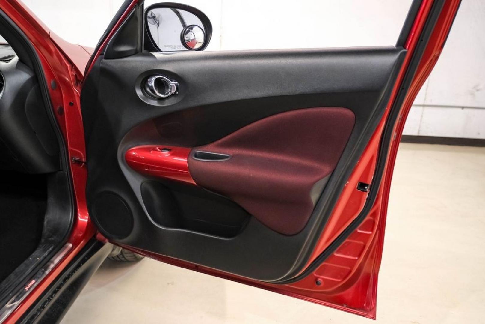 2012 Cayenne Red /Black/Red Nissan Juke SV (JN8AF5MV2CT) with an 1.6L I4 DOHC 16V engine, CVT transmission, located at 15300 Midway Rd., Addison, TX, 75001, (972) 702-0011, 32.958321, -96.838074 - Photo#43