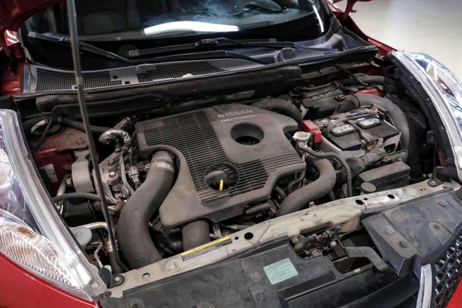 2012 Cayenne Red /Black/Red Nissan Juke SV (JN8AF5MV2CT) with an 1.6L I4 DOHC 16V engine, CVT transmission, located at 15300 Midway Rd., Addison, TX, 75001, (972) 702-0011, 32.958321, -96.838074 - Photo#50