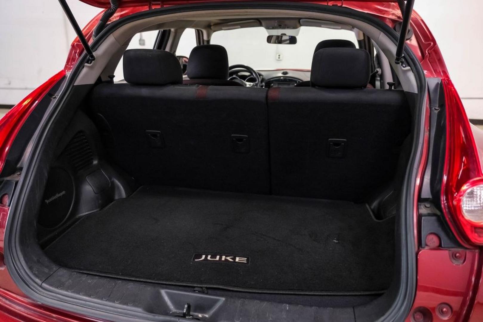 2012 Cayenne Red /Black/Red Nissan Juke SV (JN8AF5MV2CT) with an 1.6L I4 DOHC 16V engine, CVT transmission, located at 15300 Midway Rd., Addison, TX, 75001, (972) 702-0011, 32.958321, -96.838074 - Photo#51
