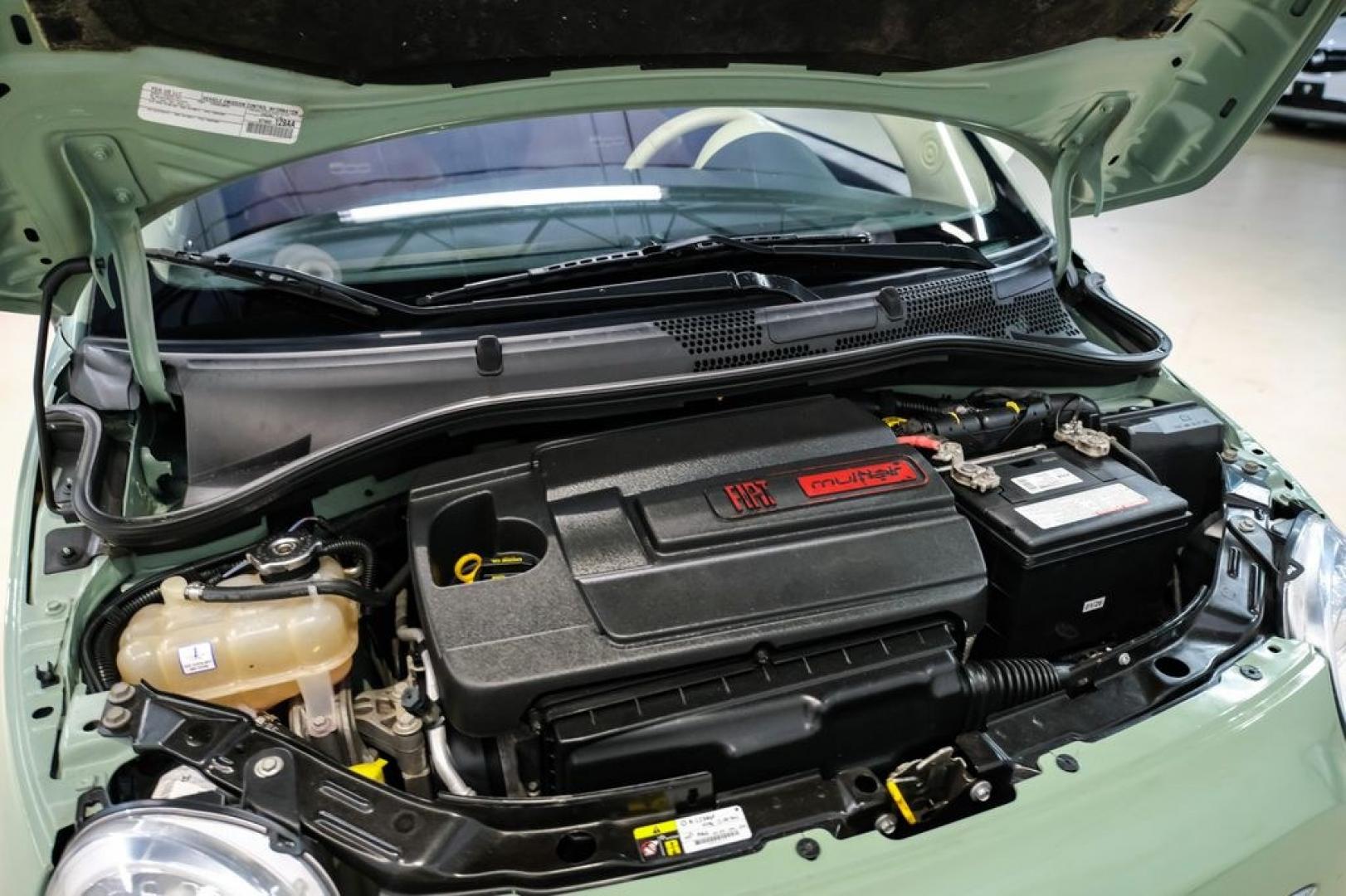 2015 Light Green /Ivory Fiat 500c Lounge (3C3CFFER4FT) with an 1.4L I4 16V MultiAir engine, Automatic transmission, located at 15300 Midway Rd., Addison, TX, 75001, (972) 702-0011, 32.958321, -96.838074 - Photo#43