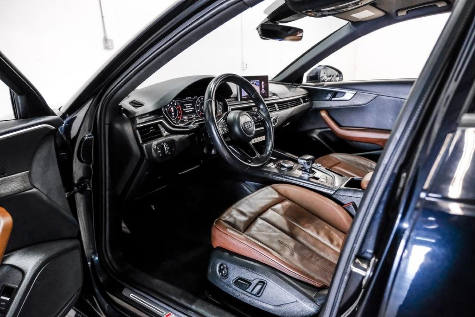 2017 Moonlight Blue /Nougat Brown/Black Audi A4 2.0T Season of Audi ultra Premium (WAUKMAF45HN) with an 2.0L I4 TFSI DOHC engine, Automatic transmission, located at 15300 Midway Rd., Addison, TX, 75001, (972) 702-0011, 32.958321, -96.838074 - Photo#2