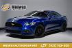 2016 Blue Metallic /Ebony Ford Mustang EcoBoost (1FA6P8TH7G5) with an EcoBoost 2.3L I4 GTDi DOHC Turbocharged VCT engine, Manual transmission, located at 15300 Midway Rd., Addison, TX, 75001, (972) 702-0011, 32.958321, -96.838074 - Photo#0