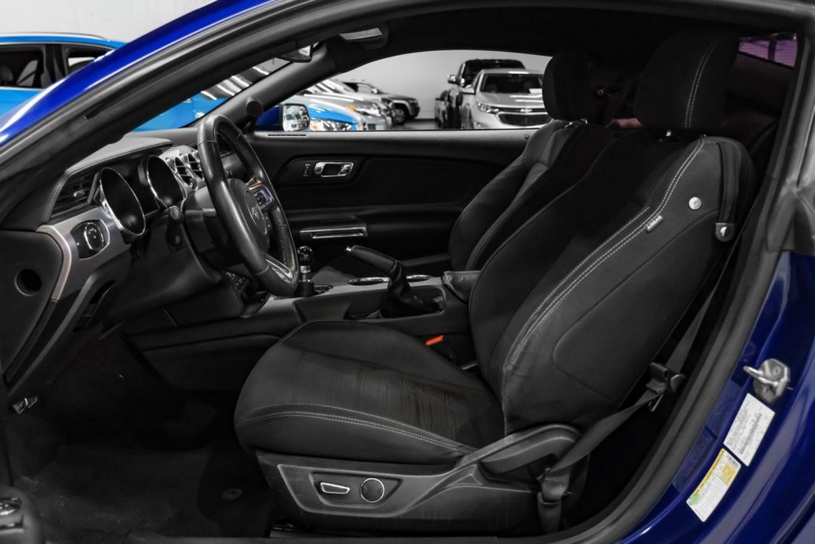 2016 Blue Metallic /Ebony Ford Mustang EcoBoost (1FA6P8TH7G5) with an EcoBoost 2.3L I4 GTDi DOHC Turbocharged VCT engine, Manual transmission, located at 15300 Midway Rd., Addison, TX, 75001, (972) 702-0011, 32.958321, -96.838074 - Photo#3