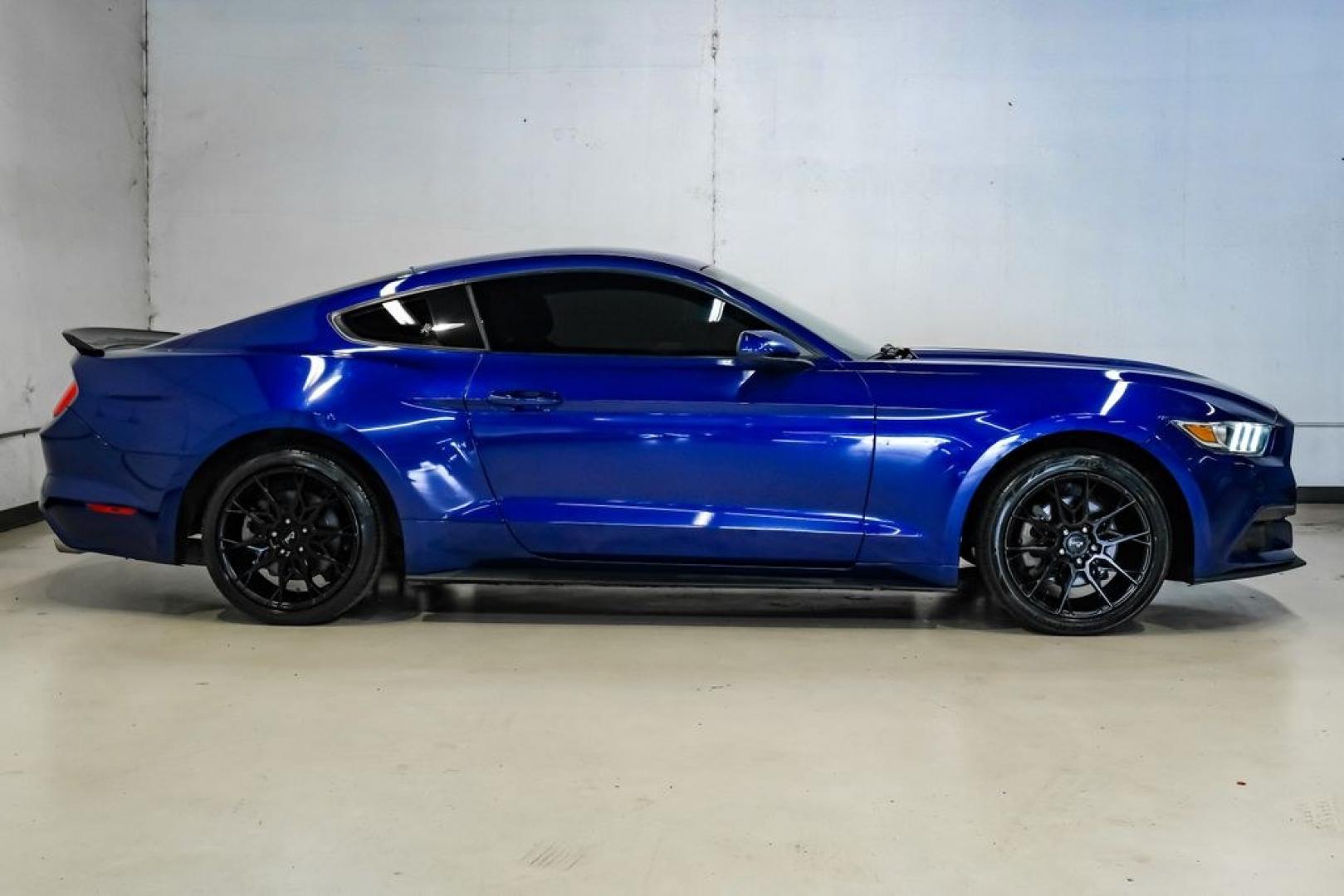 2016 Blue Metallic /Ebony Ford Mustang EcoBoost (1FA6P8TH7G5) with an EcoBoost 2.3L I4 GTDi DOHC Turbocharged VCT engine, Manual transmission, located at 15300 Midway Rd., Addison, TX, 75001, (972) 702-0011, 32.958321, -96.838074 - Photo#8