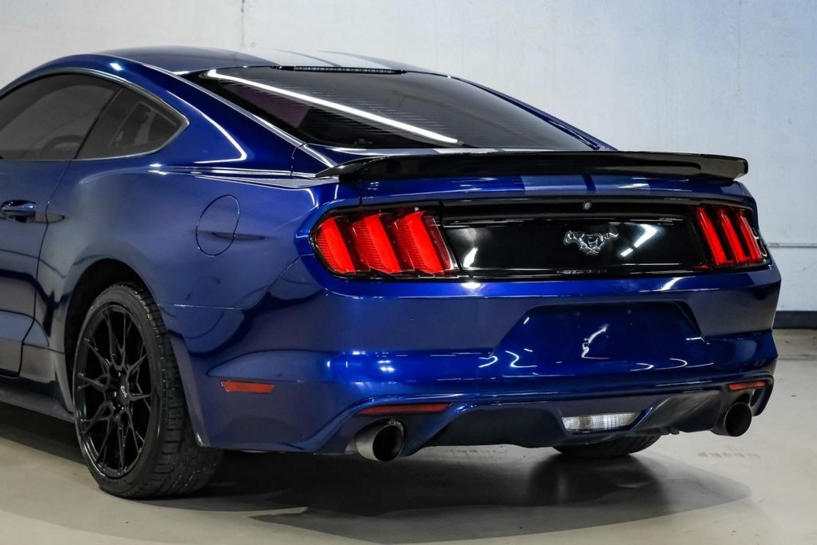 2016 Blue Metallic /Ebony Ford Mustang EcoBoost (1FA6P8TH7G5) with an EcoBoost 2.3L I4 GTDi DOHC Turbocharged VCT engine, Manual transmission, located at 15300 Midway Rd., Addison, TX, 75001, (972) 702-0011, 32.958321, -96.838074 - Photo#13