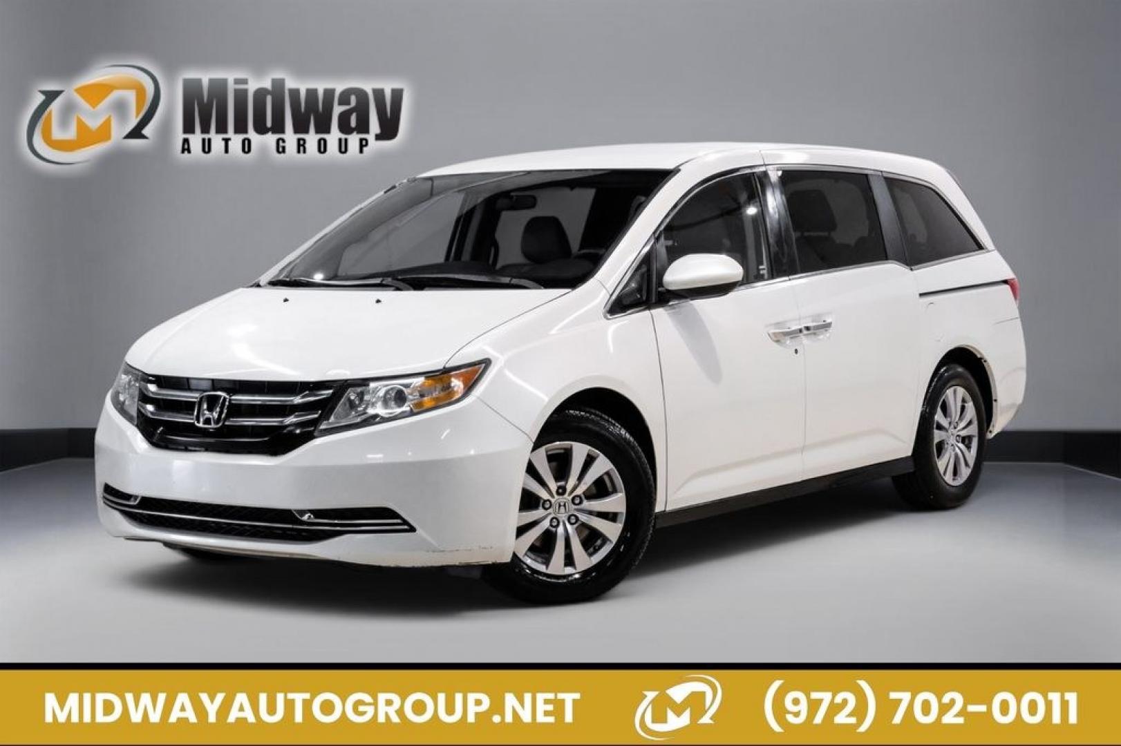 2017 White Diamond Pearl /Beige Honda Odyssey SE (5FNRL5H3XHB) with an 3.5L V6 SOHC i-VTEC 24V engine, Automatic transmission, located at 15300 Midway Rd., Addison, TX, 75001, (972) 702-0011, 32.958321, -96.838074 - Photo#0