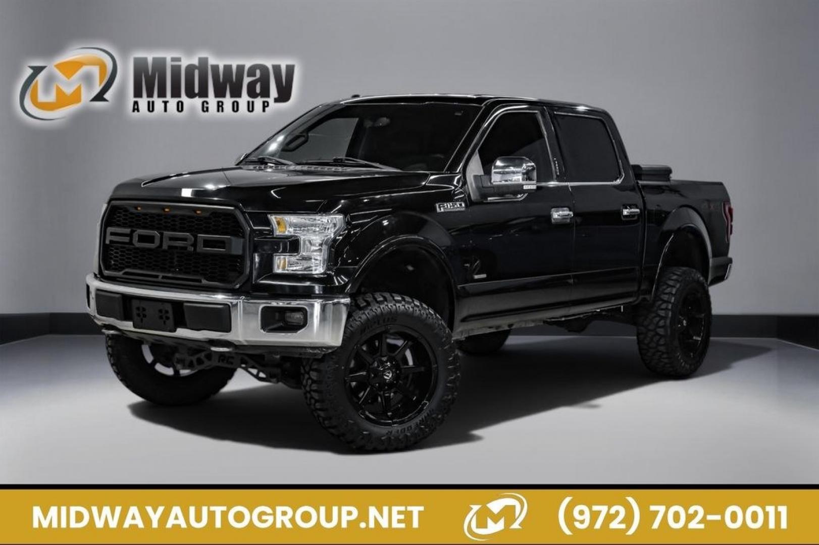 2017 Shadow Black /Black Ford F-150 Lariat (1FTEW1EG7HF) with an 3.5L V6 engine, Automatic transmission, located at 15300 Midway Rd., Addison, TX, 75001, (972) 702-0011, 32.958321, -96.838074 - Photo#0