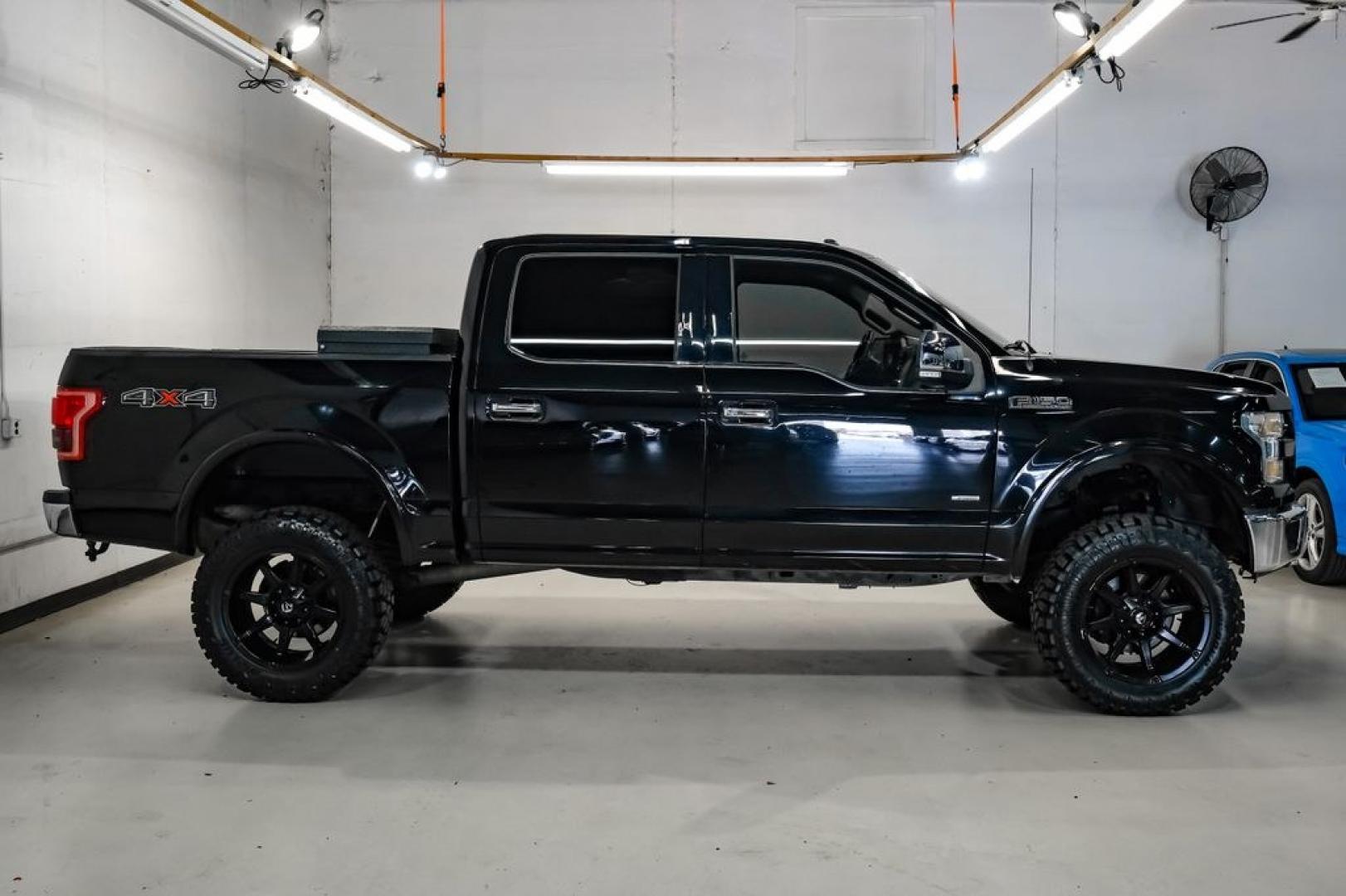 2017 Shadow Black /Black Ford F-150 Lariat (1FTEW1EG7HF) with an 3.5L V6 engine, Automatic transmission, located at 15300 Midway Rd., Addison, TX, 75001, (972) 702-0011, 32.958321, -96.838074 - Photo#8