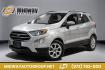 2018 Silver Metallic /Black Ford EcoSport SE (MAJ3P1TE9JC) with an EcoBoost 1.0L I3 GTDi DOHC Turbocharged VCT engine, Automatic transmission, located at 15300 Midway Rd., Addison, TX, 75001, (972) 702-0011, 32.958321, -96.838074- Photo#0