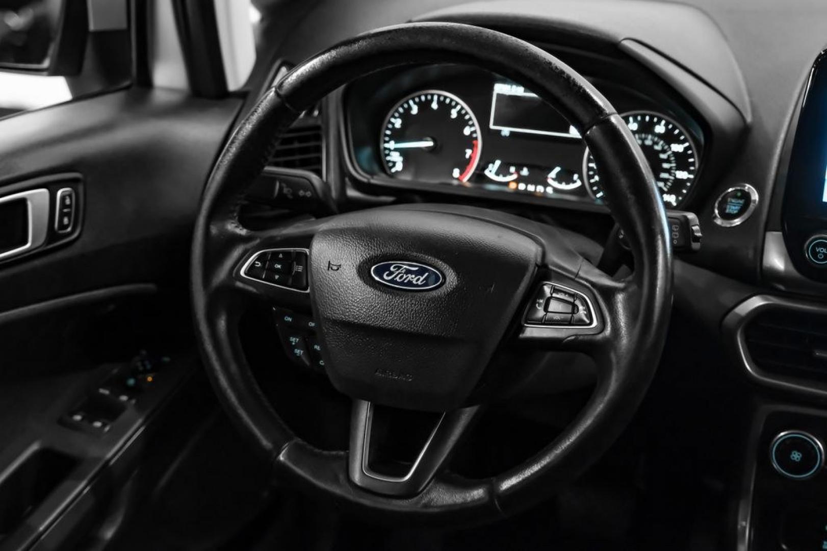 2018 Silver Metallic /Black Ford EcoSport SE (MAJ3P1TE9JC) with an EcoBoost 1.0L I3 GTDi DOHC Turbocharged VCT engine, Automatic transmission, located at 15300 Midway Rd., Addison, TX, 75001, (972) 702-0011, 32.958321, -96.838074- Photo#24