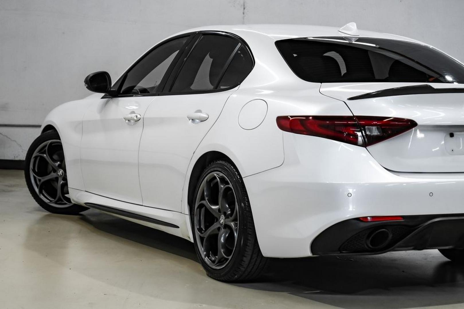 2019 White /Black Alfa Romeo Giulia Ti Sport Carbon (ZARFAMBN9K7) with an I4 engine, Automatic transmission, located at 15300 Midway Rd., Addison, TX, 75001, (972) 702-0011, 32.958321, -96.838074 - Photo#12