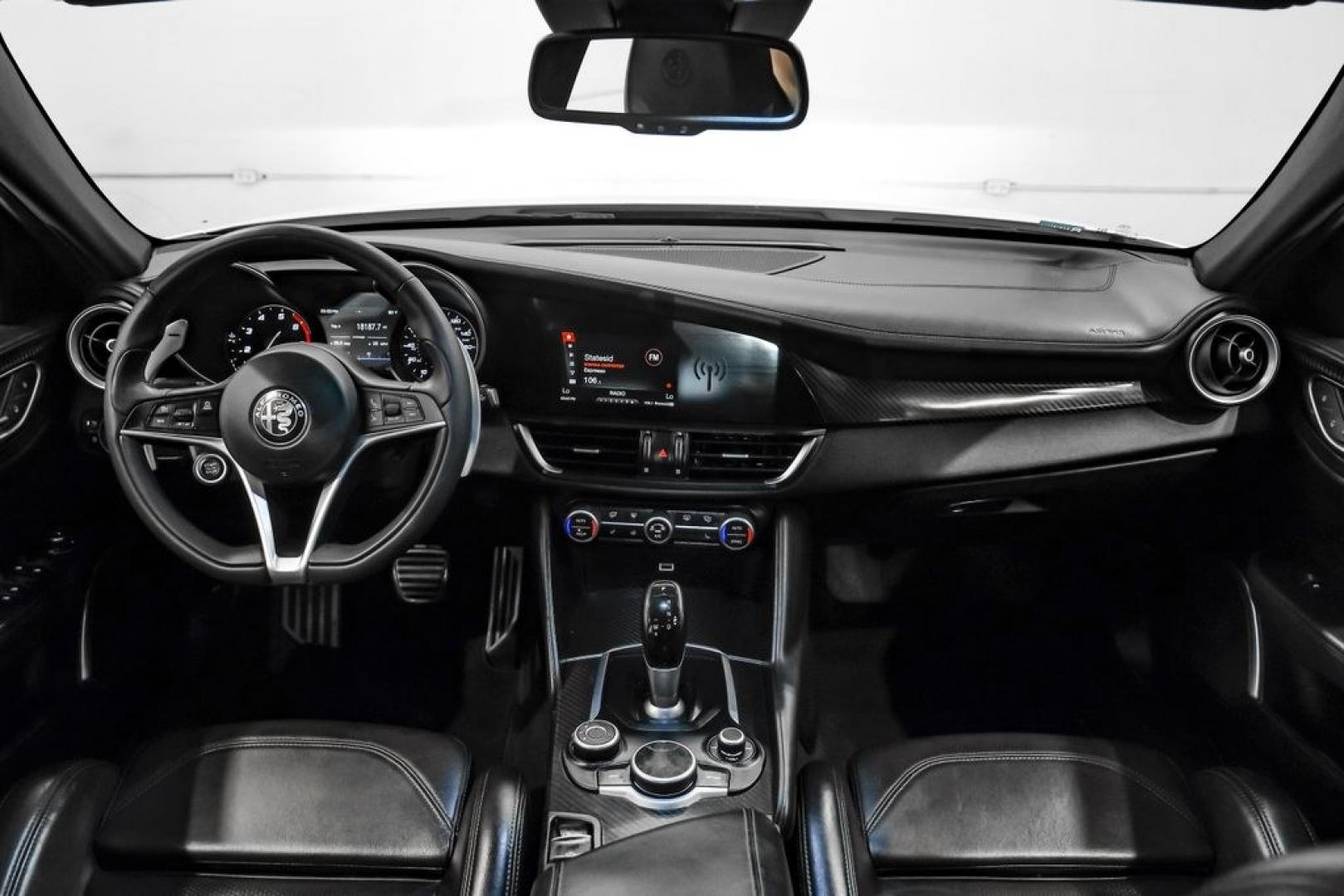 2019 White /Black Alfa Romeo Giulia Ti Sport Carbon (ZARFAMBN9K7) with an I4 engine, Automatic transmission, located at 15300 Midway Rd., Addison, TX, 75001, (972) 702-0011, 32.958321, -96.838074 - Photo#18