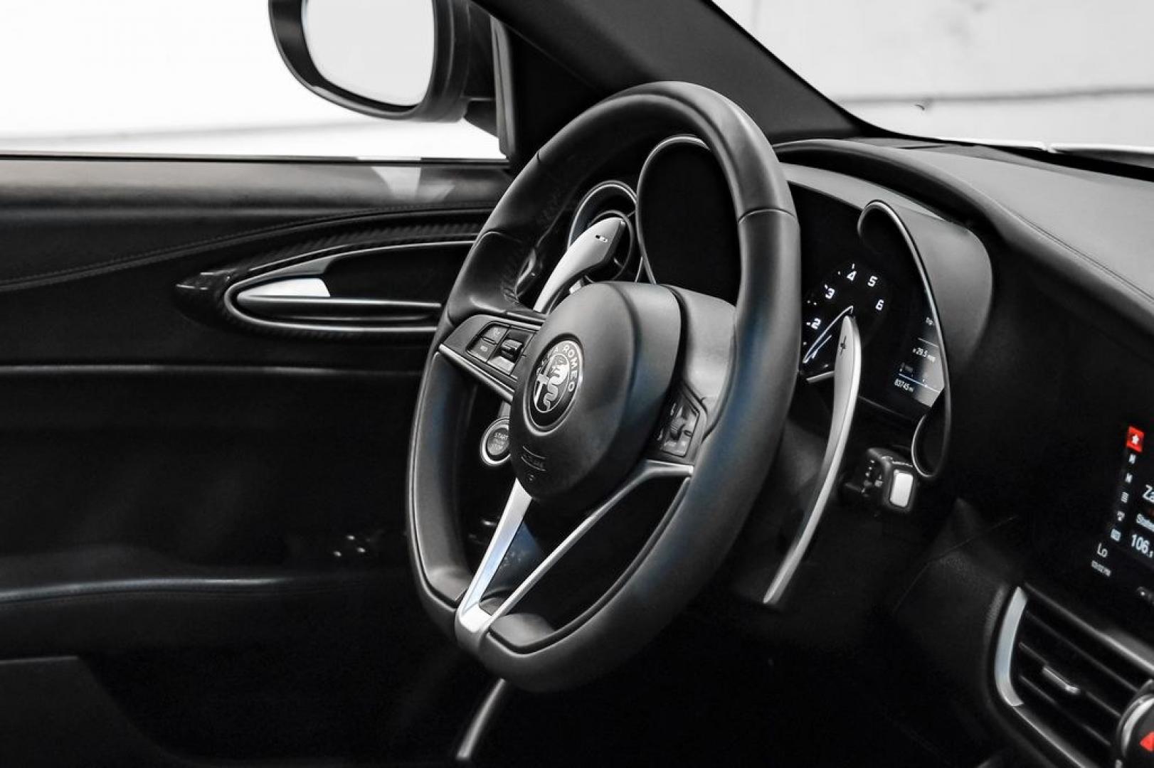 2019 White /Black Alfa Romeo Giulia Ti Sport Carbon (ZARFAMBN9K7) with an I4 engine, Automatic transmission, located at 15300 Midway Rd., Addison, TX, 75001, (972) 702-0011, 32.958321, -96.838074 - Photo#19
