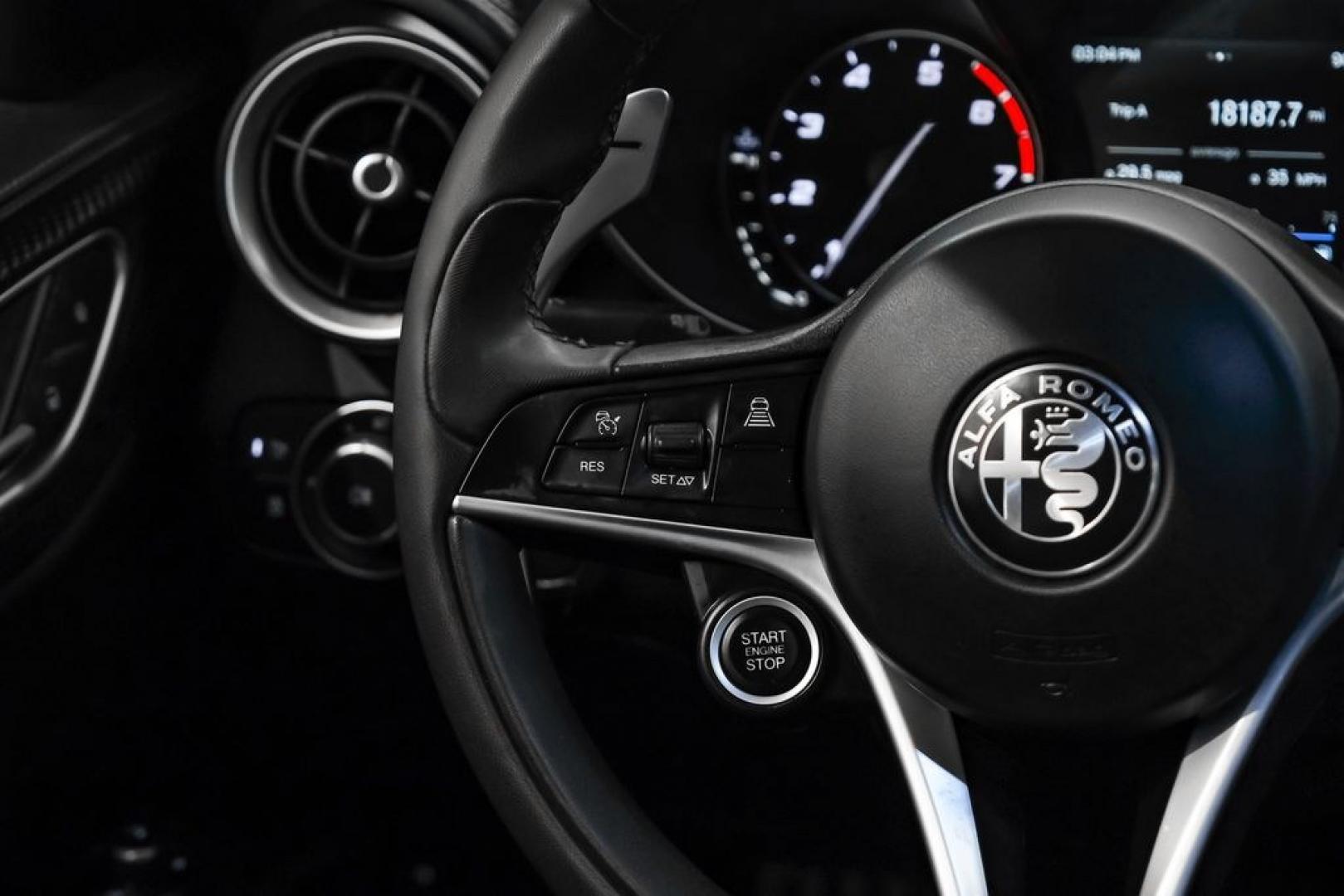 2019 White /Black Alfa Romeo Giulia Ti Sport Carbon (ZARFAMBN9K7) with an I4 engine, Automatic transmission, located at 15300 Midway Rd., Addison, TX, 75001, (972) 702-0011, 32.958321, -96.838074 - Photo#20