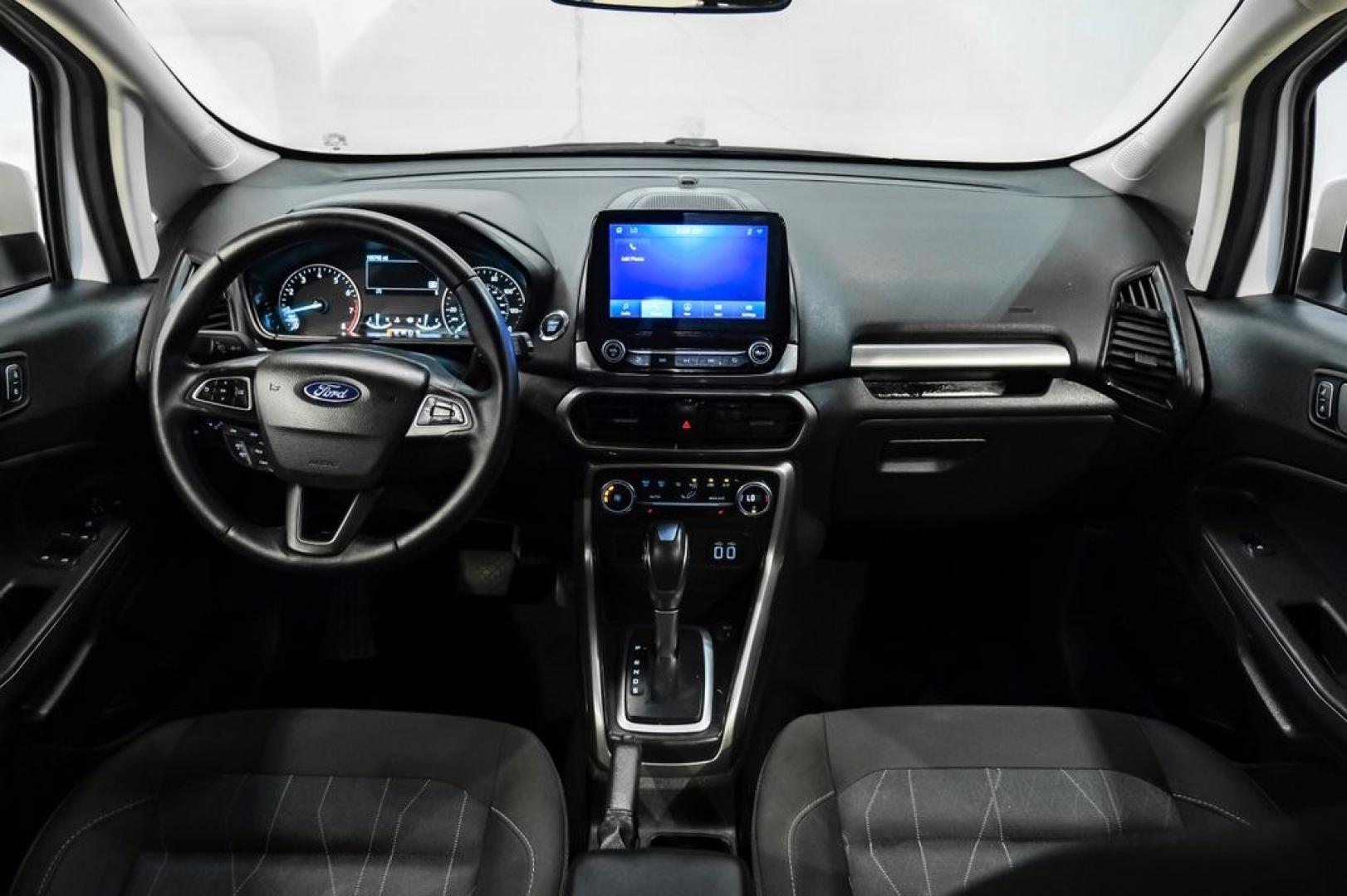 2020 White Platinum Clearcoat Metallic /Black Ford EcoSport SE (MAJ6S3GL3LC) with an 2.0L I4 Ti-VCT GDI engine, Automatic transmission, located at 15300 Midway Rd., Addison, TX, 75001, (972) 702-0011, 32.958321, -96.838074 - Photo#20