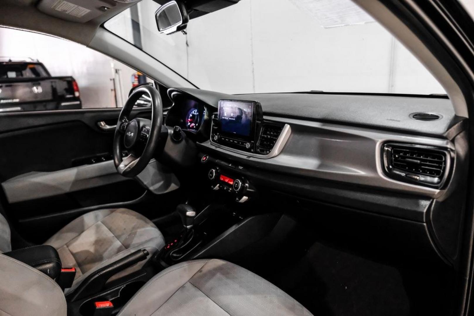 2023 Aurora Black /Gray Kia Rio S (3KPA25AD9PE) with an 1.6L 4-Cylinder engine, CVT transmission, located at 15300 Midway Rd., Addison, TX, 75001, (972) 702-0011, 32.958321, -96.838074- Photo#13