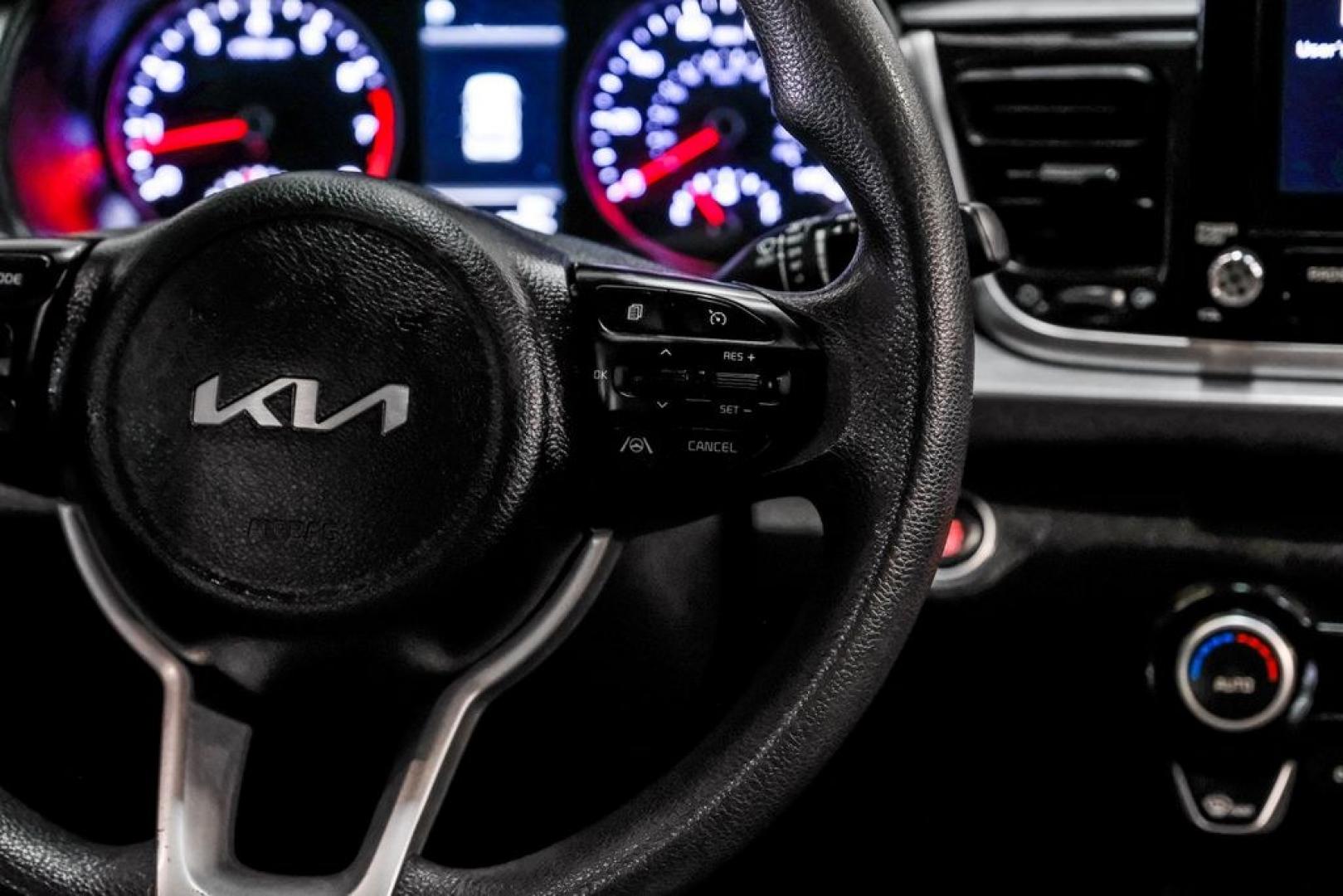2023 Aurora Black /Gray Kia Rio S (3KPA25AD9PE) with an 1.6L 4-Cylinder engine, CVT transmission, located at 15300 Midway Rd., Addison, TX, 75001, (972) 702-0011, 32.958321, -96.838074- Photo#17