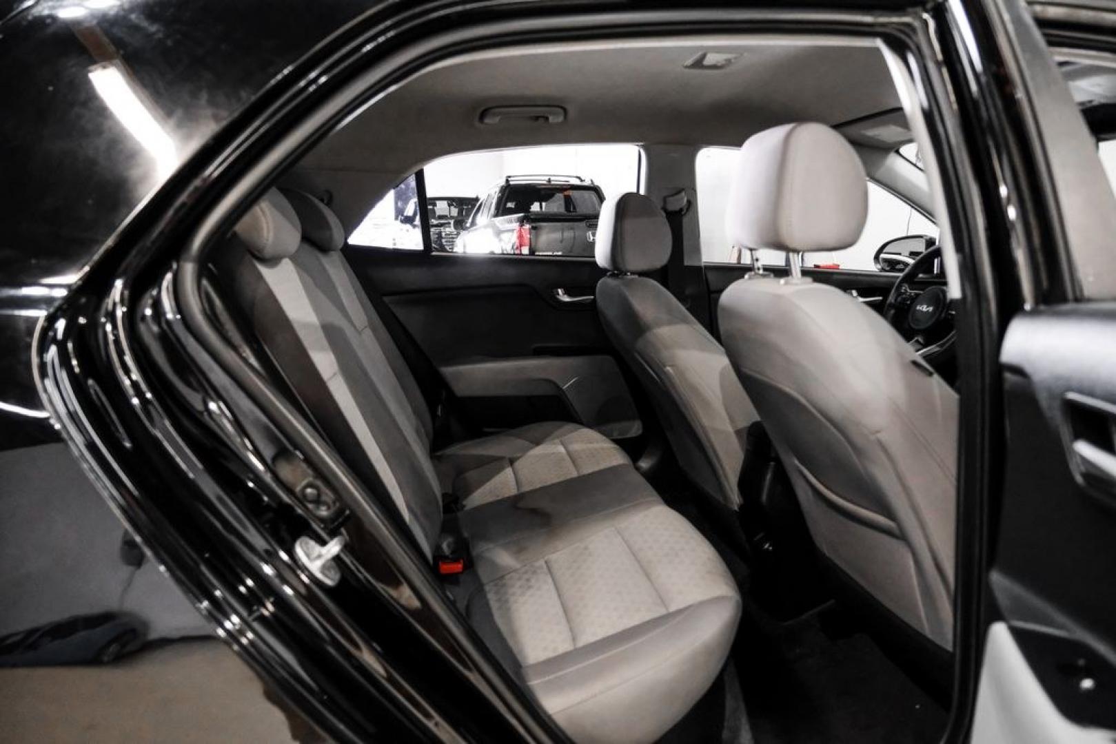 2023 Aurora Black /Gray Kia Rio S (3KPA25AD9PE) with an 1.6L 4-Cylinder engine, CVT transmission, located at 15300 Midway Rd., Addison, TX, 75001, (972) 702-0011, 32.958321, -96.838074- Photo#35