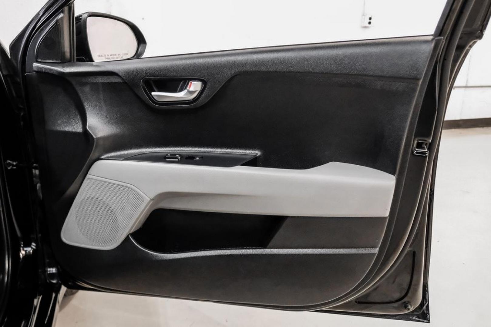 2023 Aurora Black /Gray Kia Rio S (3KPA25AD9PE) with an 1.6L 4-Cylinder engine, CVT transmission, located at 15300 Midway Rd., Addison, TX, 75001, (972) 702-0011, 32.958321, -96.838074- Photo#44
