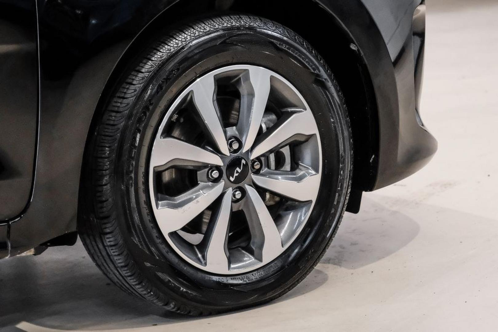 2023 Aurora Black /Gray Kia Rio S (3KPA25AD9PE) with an 1.6L 4-Cylinder engine, CVT transmission, located at 15300 Midway Rd., Addison, TX, 75001, (972) 702-0011, 32.958321, -96.838074- Photo#56