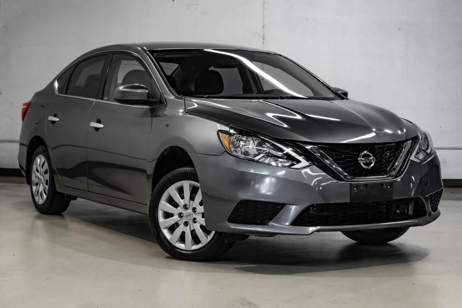 2019 Gun Metallic /Charcoal Nissan Sentra S (3N1AB7AP4KY) with an 1.8L 4-Cylinder DOHC 16V engine, CVT transmission, located at 15300 Midway Rd., Addison, TX, 75001, (972) 702-0011, 32.958321, -96.838074- Photo#6