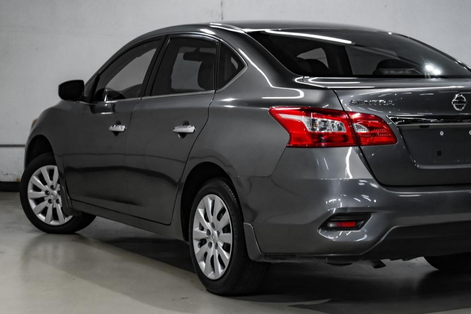 2019 Gun Metallic /Charcoal Nissan Sentra S (3N1AB7AP4KY) with an 1.8L 4-Cylinder DOHC 16V engine, CVT transmission, located at 15300 Midway Rd., Addison, TX, 75001, (972) 702-0011, 32.958321, -96.838074- Photo#11