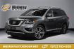2020 Gun Metallic /Charcoal Nissan Pathfinder Platinum (5N1DR2DN6LC) with an V6 engine, CVT transmission, located at 15300 Midway Rd., Addison, TX, 75001, (972) 702-0011, 32.958321, -96.838074- Photo#0