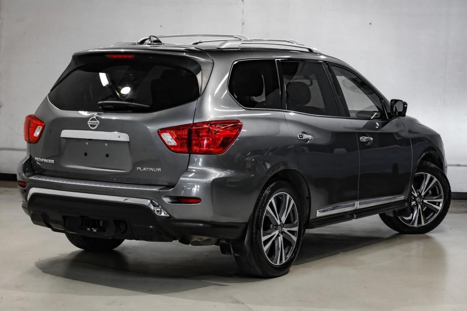 2020 Gun Metallic /Charcoal Nissan Pathfinder Platinum (5N1DR2DN6LC) with an V6 engine, CVT transmission, located at 15300 Midway Rd., Addison, TX, 75001, (972) 702-0011, 32.958321, -96.838074- Photo#9