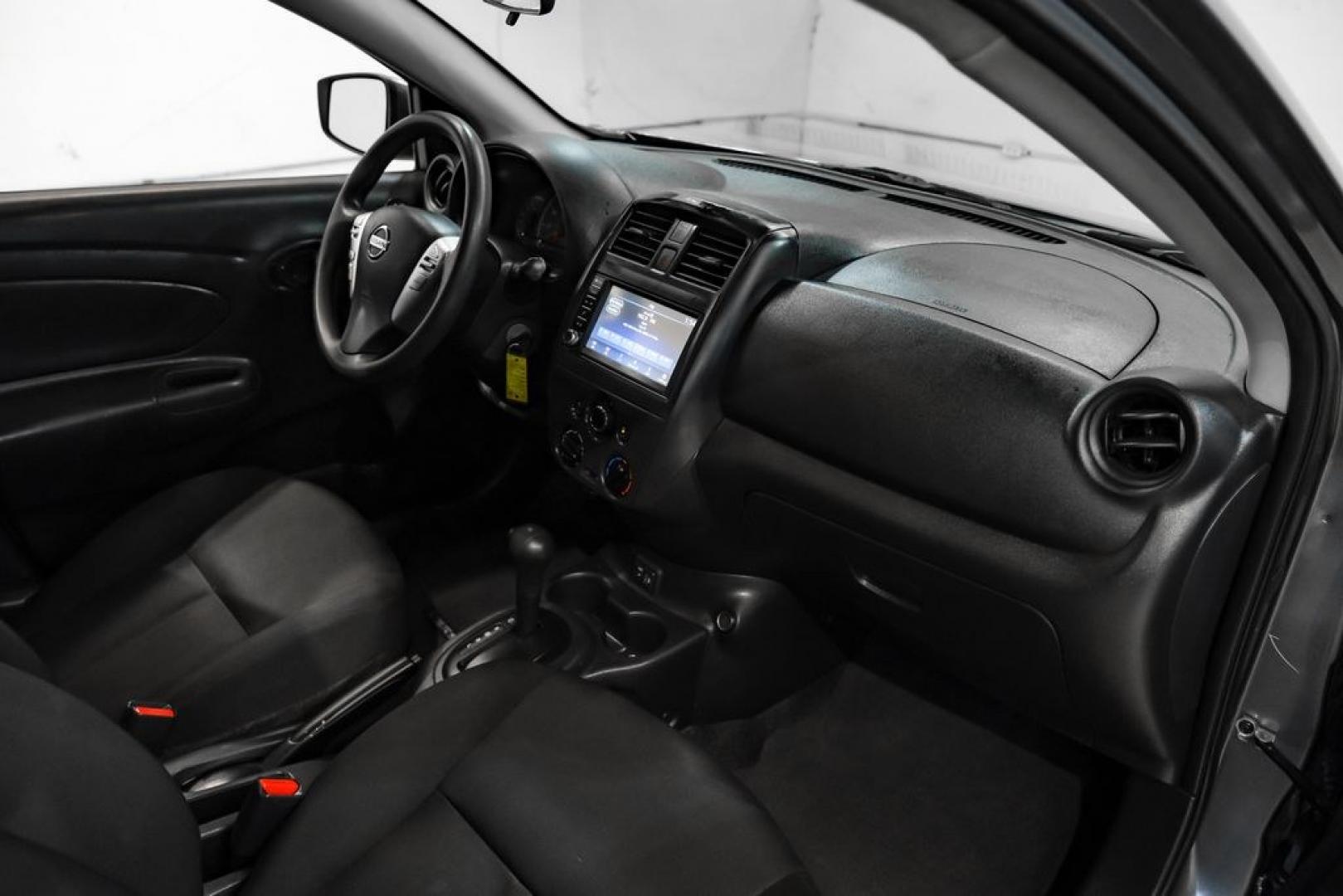 2019 Gun Metallic /Charcoal Nissan Versa 1.6 S Plus (3N1CN7APXKL) with an 1.6L 4-Cylinder DOHC 16V engine, CVT transmission, located at 15300 Midway Rd., Addison, TX, 75001, (972) 702-0011, 32.958321, -96.838074- Photo#16