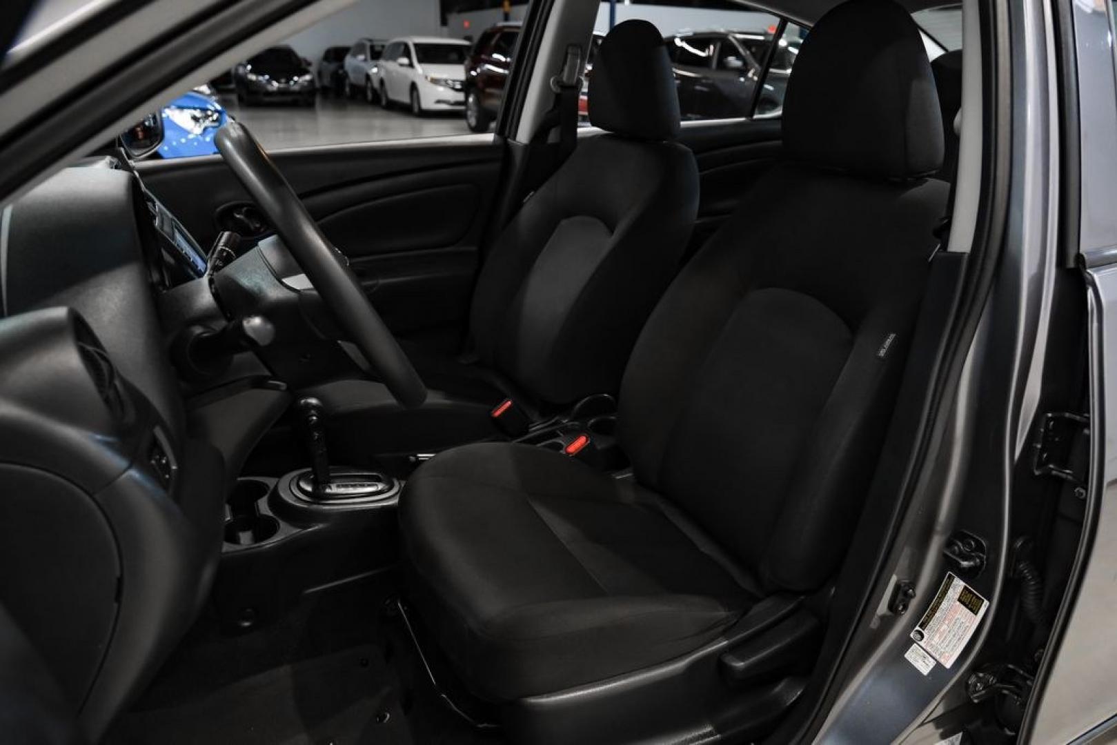 2019 Gun Metallic /Charcoal Nissan Versa 1.6 S Plus (3N1CN7APXKL) with an 1.6L 4-Cylinder DOHC 16V engine, CVT transmission, located at 15300 Midway Rd., Addison, TX, 75001, (972) 702-0011, 32.958321, -96.838074- Photo#29