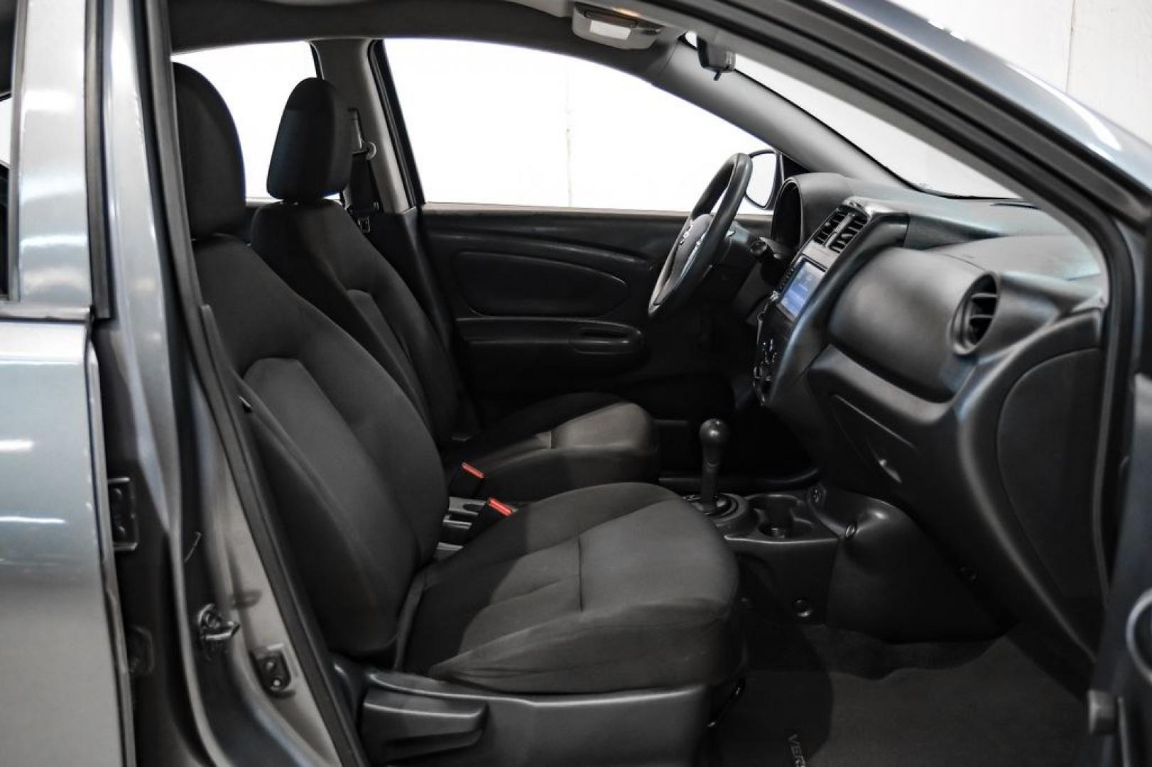 2019 Gun Metallic /Charcoal Nissan Versa 1.6 S Plus (3N1CN7APXKL) with an 1.6L 4-Cylinder DOHC 16V engine, CVT transmission, located at 15300 Midway Rd., Addison, TX, 75001, (972) 702-0011, 32.958321, -96.838074- Photo#30