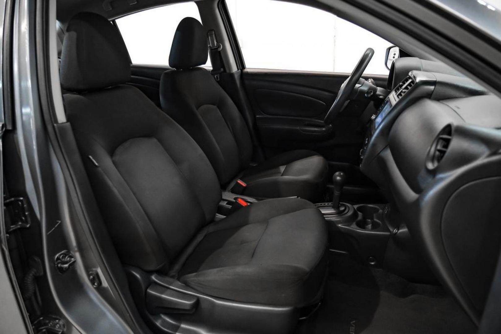 2019 Gun Metallic /Charcoal Nissan Versa 1.6 S Plus (3N1CN7APXKL) with an 1.6L 4-Cylinder DOHC 16V engine, CVT transmission, located at 15300 Midway Rd., Addison, TX, 75001, (972) 702-0011, 32.958321, -96.838074- Photo#31